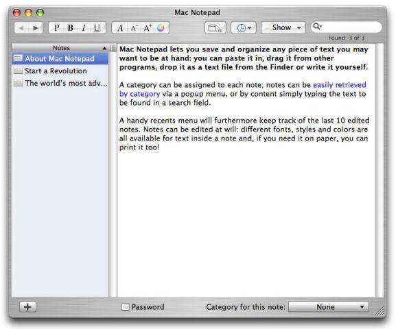 Mac Notepad. Version History: Version 4.4 (20 June 2007)